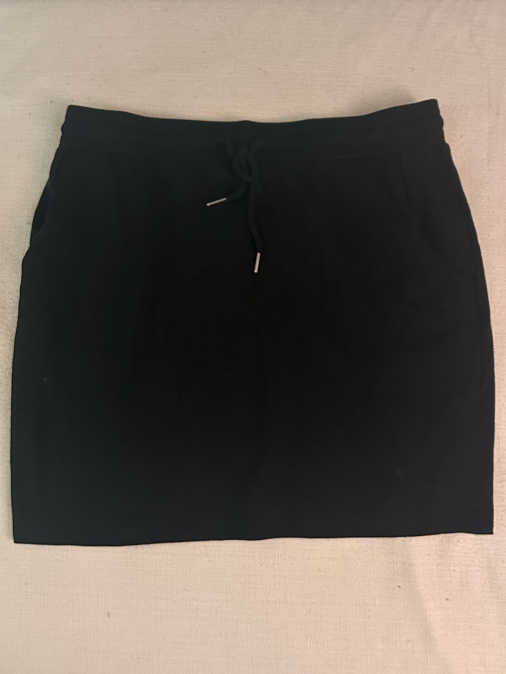 SHEIN Black Drawstring Mini Skirt